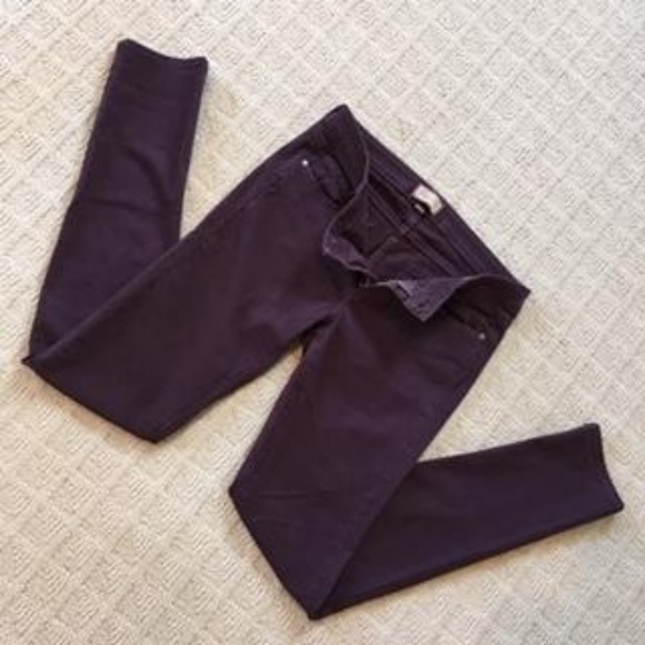 PAIGE Denim - Paige Jeans Peg Skinny Black Cherry Size 28